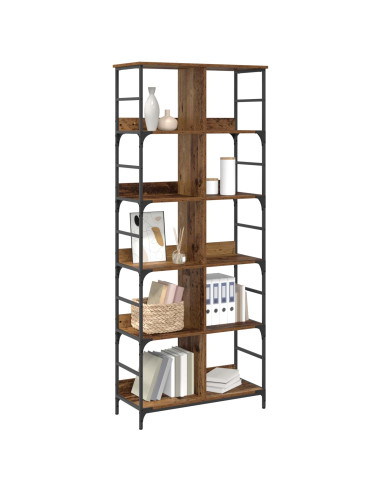 Libreria Legno antico 78,5 x 33 x 188,5 cm metallo PB