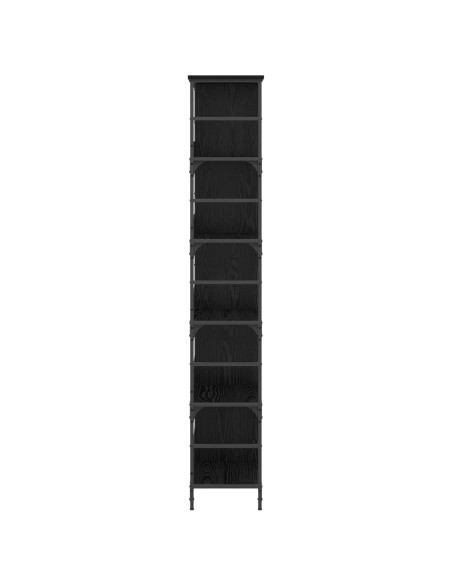 Libreria Rovere nero 78,5 x 33 x 188,5 cm metallo PB