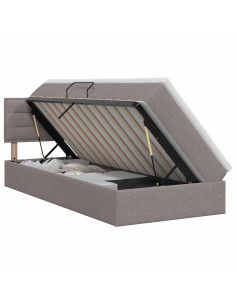 Letto con contenitore e materasso Tortora 90 x 200 cm