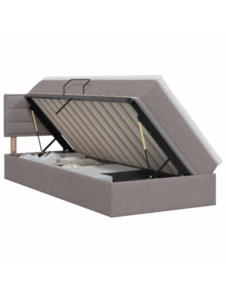 Letto con contenitore e materasso Tortora 90 x 200 cm