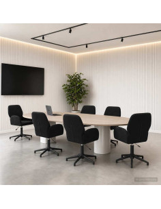 Sedie da scrivania girevoli 6 pz 54 x 55 x 90 cm Nero Velluto