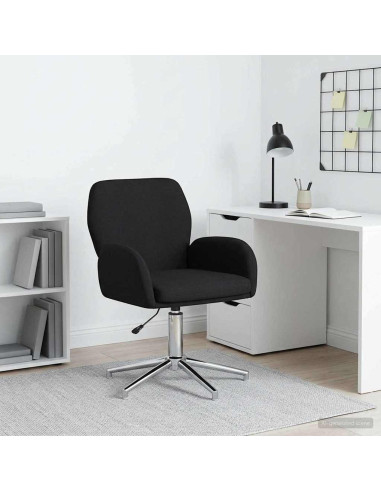 Sedia da scrivania girevole 54 x 58 x 90 cm Nero Tessuto