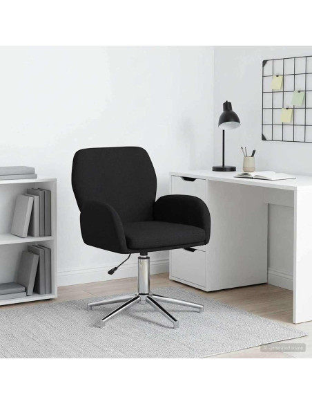 Sedia da scrivania girevole 54 x 58 x 90 cm Nero Tessuto