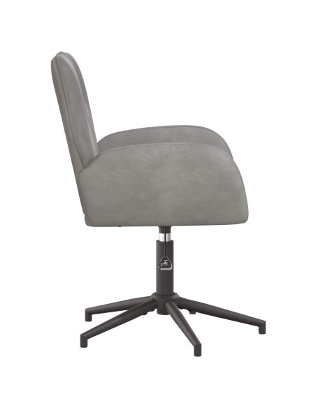 Sedie da scrivania girevoli 6 pz 54 x 55 x 90 cm Grigio Chiaro