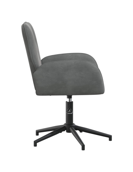 Sedie da scrivania girevoli 6 pz 54 x 55 x 90 cm Grigio Scuro