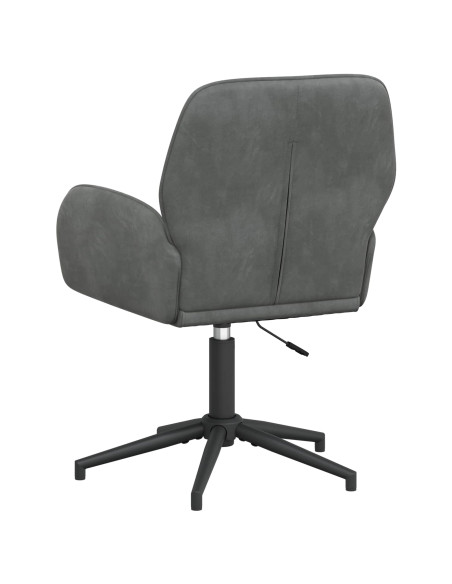 Sedie da scrivania girevoli 6 pz 54 x 55 x 90 cm Grigio Scuro