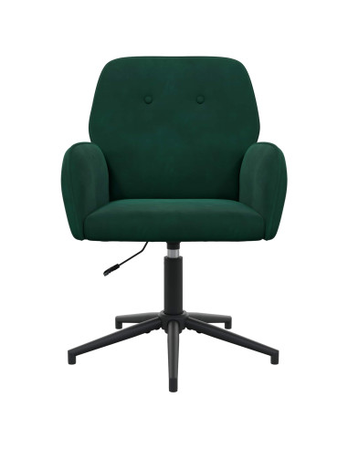 Sedie da scrivania girevoli 6 pz 54 x 55 x 90 cm Verde Scuro