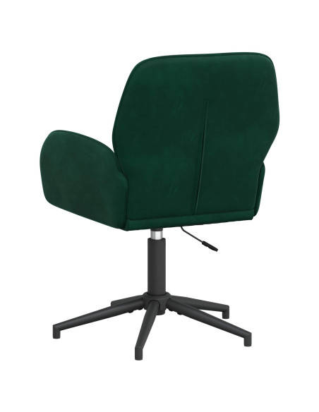 Sedie da scrivania girevoli 6 pz 54 x 55 x 90 cm Verde Scuro