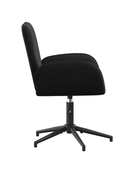 Sedie da scrivania girevoli 6 pz 54 x 55 x 90 cm Nero Velluto