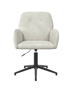 Sedie da scrivania girevoli 6 pz 54 x 55 x 90 cm Crema Velluto 2