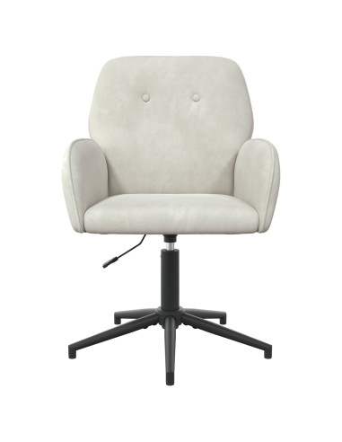 Sedie da scrivania girevoli 6 pz 54 x 55 x 90 cm Crema Velluto