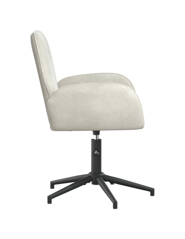 Sedie da scrivania girevoli 6 pz 54 x 55 x 90 cm Crema Velluto