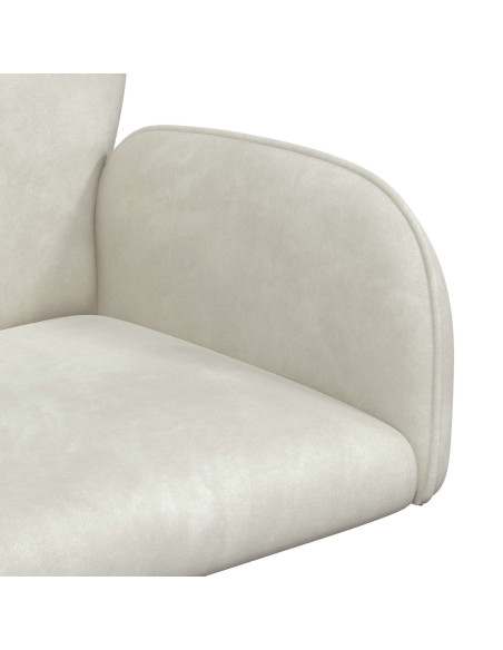 Sedie da scrivania girevoli 6 pz 54 x 55 x 90 cm Crema Velluto