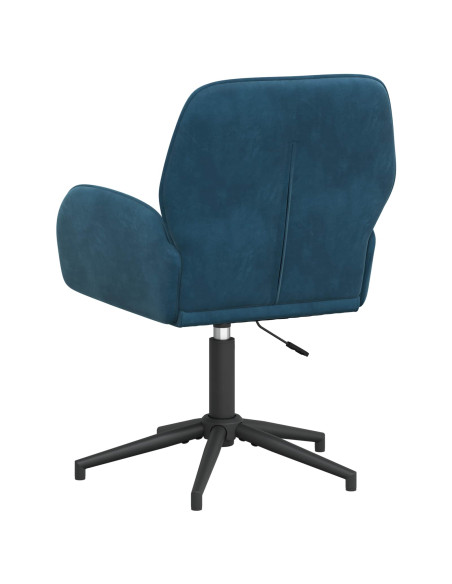 Sedie da scrivania girevoli 6 pz 54 x 55 x 90 cm Blu Velluto