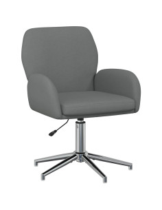 Sedia da scrivania girevole 54 x 58 x 90 cm Grigio Scuro 2