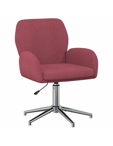 Sedia da scrivania girevole 54 x 58 x 90 cm Rosso Vino Tessuto
