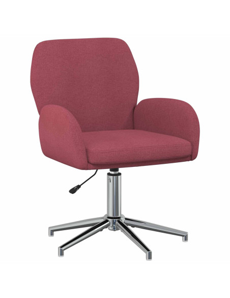 Sedia da scrivania girevole 54 x 58 x 90 cm Rosso Vino Tessuto