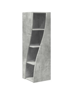Mobile angolare Grigio cemento 32x32x102cm Legno multistrato 2