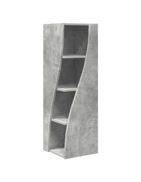 Mobile angolare Grigio cemento 32x32x102cm Legno multistrato