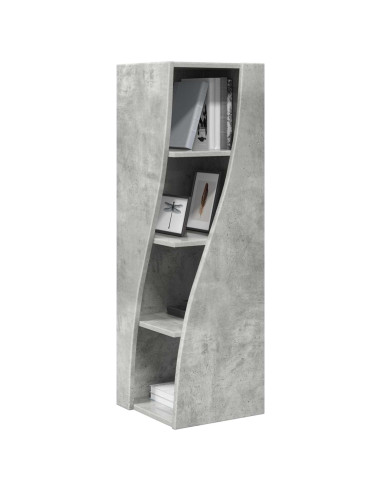Mobile angolare Grigio cemento 32x32x102cm Legno multistrato
