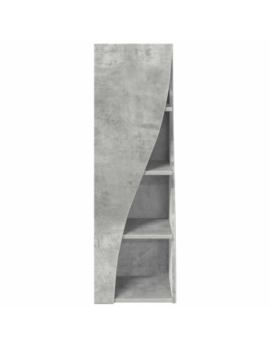 Mobile angolare Grigio cemento 32x32x102cm Legno multistrato