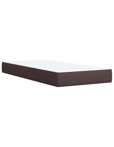 Letto box spring con materasso Marrone Scuro 90 x 200 cm