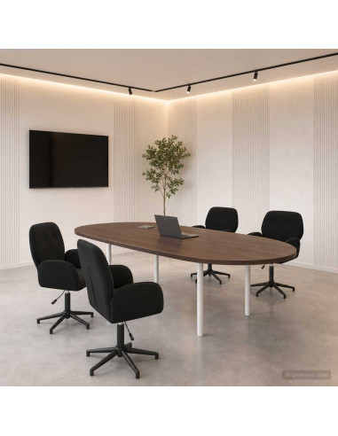 Sedie da scrivania girevoli 4 pz 54 x 55 x 90 cm Nero Velluto