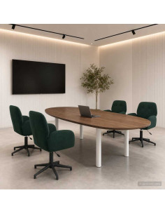 Sedie da scrivania girevoli 4 pz 54 x 55 x 90 cm Verde Scuro