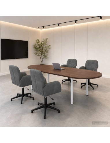 Sedie da scrivania girevoli 4 pz 54 x 55 x 90 cm Grigio Scuro