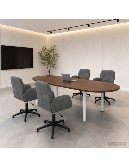 Sedie da scrivania girevoli 4 pz 54 x 55 x 90 cm Grigio Scuro