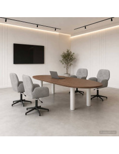 Sedie da scrivania girevoli 4 pz 54 x 55 x 90 cm Grigio Chiaro