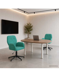 Sedie da scrivania girevoli 2 pz 54 x 55 x 90 cm Turchese