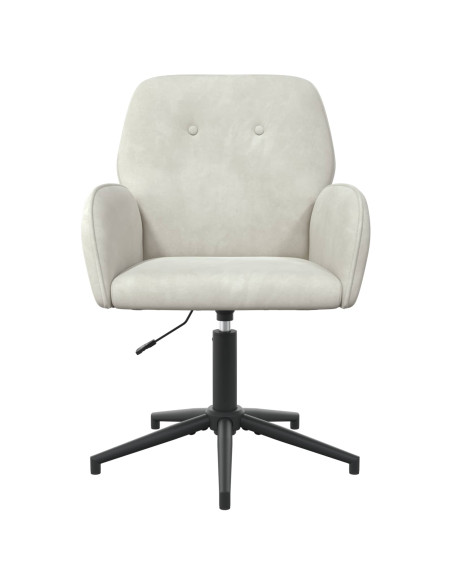 Sedie da scrivania girevoli 4 pz 54 x 55 x 90 cm Crema Velluto