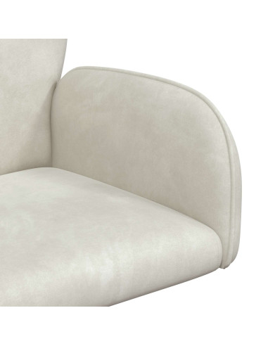 Sedie da scrivania girevoli 4 pz 54 x 55 x 90 cm Crema Velluto