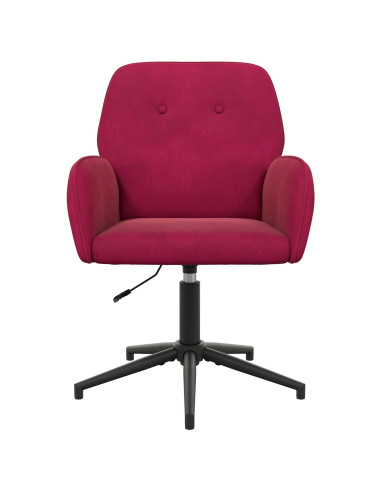Sedie da scrivania girevoli 4 pz 54 x 55 x 90 cm Rosso Vino
