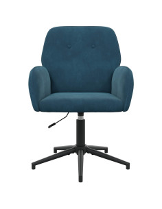 Sedie da scrivania girevoli 2 pz 54 x 55 x 90 cm Blu Velluto 2