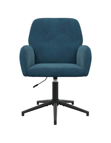 Sedie da scrivania girevoli 2 pz 54 x 55 x 90 cm Blu Velluto