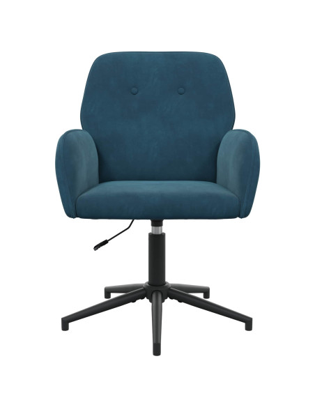 Sedie da scrivania girevoli 2 pz 54 x 55 x 90 cm Blu Velluto