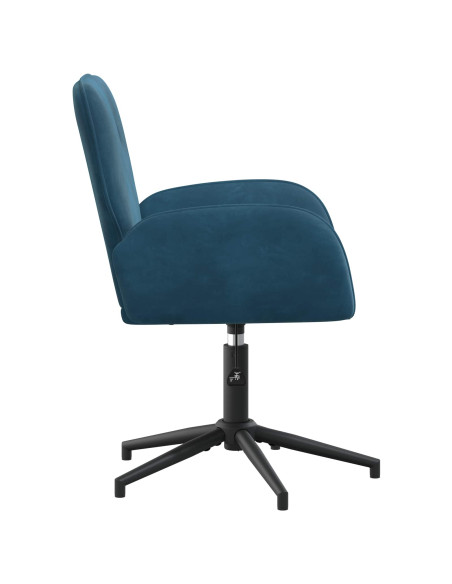 Sedie da scrivania girevoli 2 pz 54 x 55 x 90 cm Blu Velluto