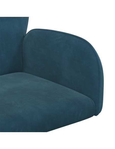 Sedie da scrivania girevoli 2 pz 54 x 55 x 90 cm Blu Velluto