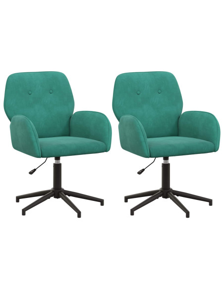 Sedie da scrivania girevoli 2 pz 54 x 55 x 90 cm Turchese