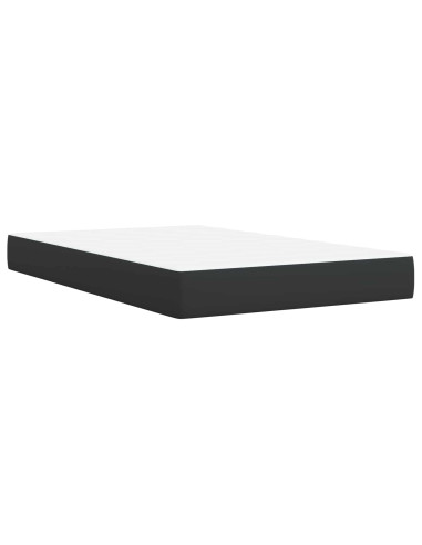 Letto box spring con materasso Nero 120 x 190 cm Tessuto
