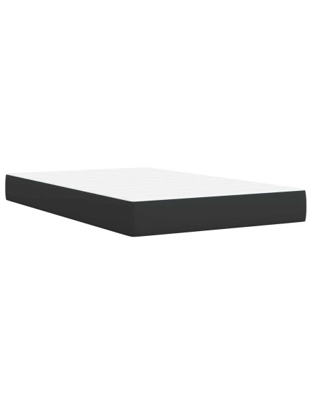 Letto box spring con materasso Nero 120 x 200 cm Tessuto