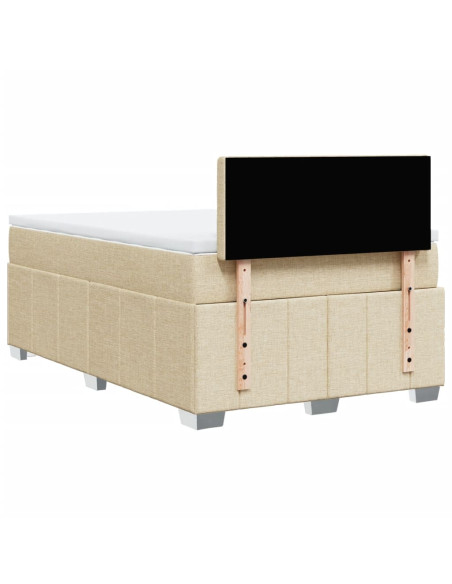 Giroletto a Molle con Materasso Crema 120x190 cm in Tessuto