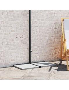 Telaio Base per Parasol a Mezza Nero Acciaio for 32-38 mm Pole