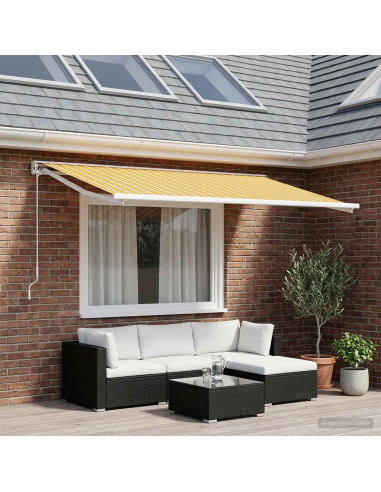 Telo di ricambio per tenda da sole Arancione e Nero Poliestere