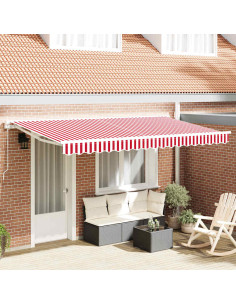 Telo di ricambio per tenda da sole Rosso e Bianco 4 x 2 m