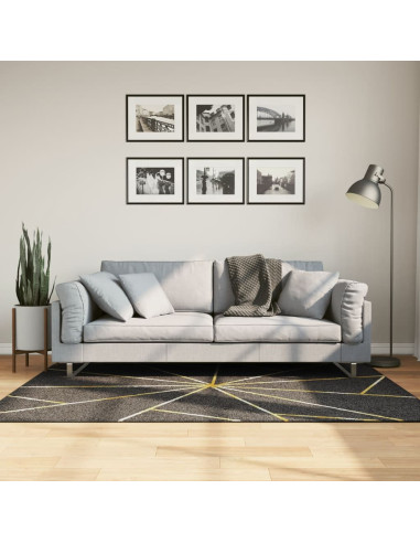 Tappeto Lavabile Nero e Oro 120x180 cm
