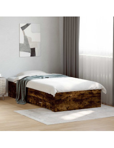Telaio del letto con storage Rovere Fumo 80 x 200 cm