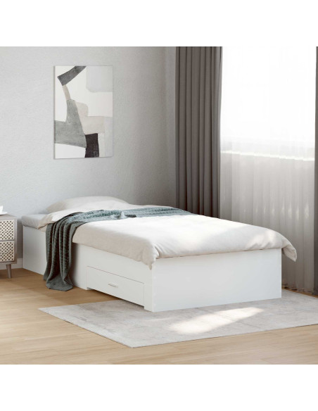 Telaio del letto con storage Bianco 80 x 200 cm